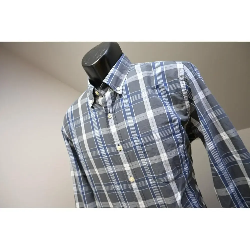 J Crew‎ Dress Shirt Classic Fit Casual Plaid Button Up Long Sleeve Mens Medium